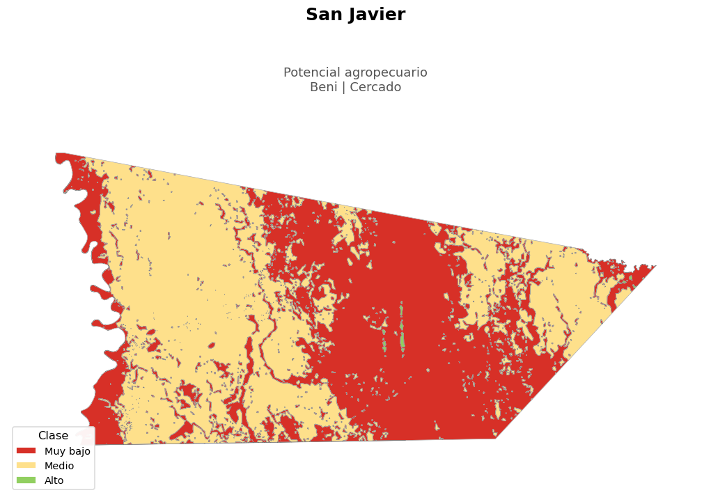 Potencial agropecuario municipio de San Javier - Beni