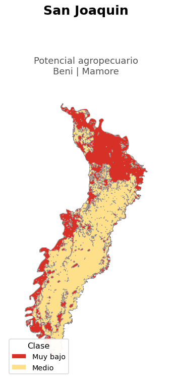 Potencial agropecuario municipio de San Joaquin - Beni