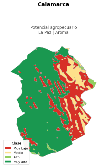 Potencial agropecuario municipio de Calamarca - La Paz