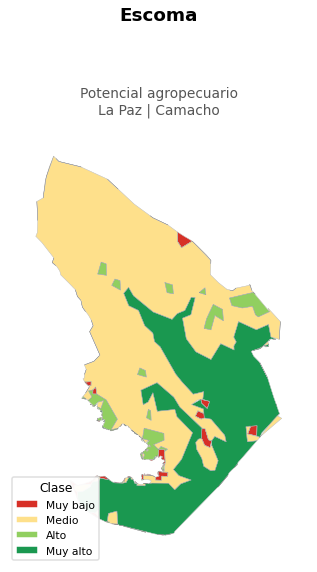 Potencial agropecuario municipio de Escoma - La Paz