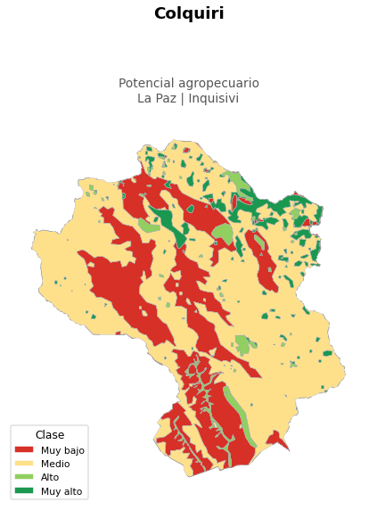 Potencial agropecuario municipio de Colquiri - La Paz