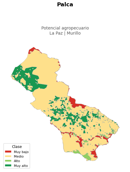 Potencial agropecuario municipio de Palca - La Paz