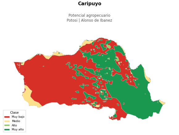 Potencial agropecuario municipio de Caripuyo - Potosí