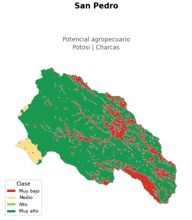 Potencial agropecuario municipio de San Pedro - Potosí