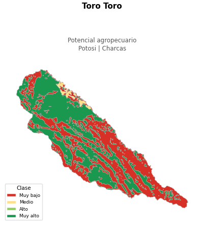 Potencial agropecuario municipio de Toro Toro - Potosí