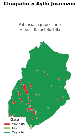 Potencial agropecuario municipio de Chuquihuta Ayllu Jucumani - Potosí