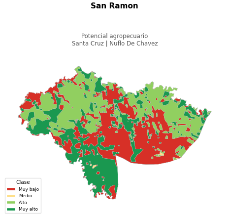 Potencial agropecuario municipio de San Ramón - Santa Cruz