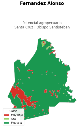 Potencial agropecuario municipio de Fernandez Alonso - Santa Cruz