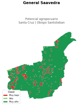Potencial agropecuario municipio de General Saavedra - Santa Cruz