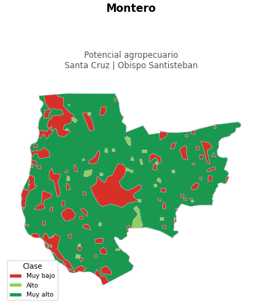 Potencial agropecuario municipio de Montero - Santa Cruz
