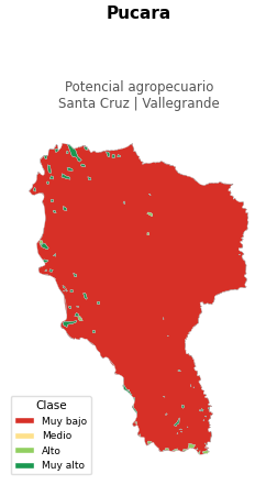 Potencial agropecuario municipio de Pucara - Santa Cruz