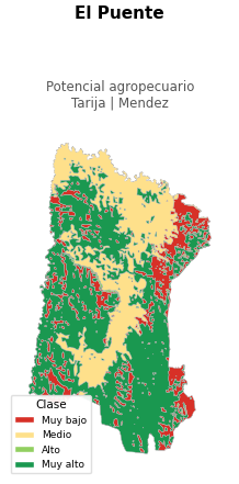 Potencial agropecuario municipio de El Puente - Tarija