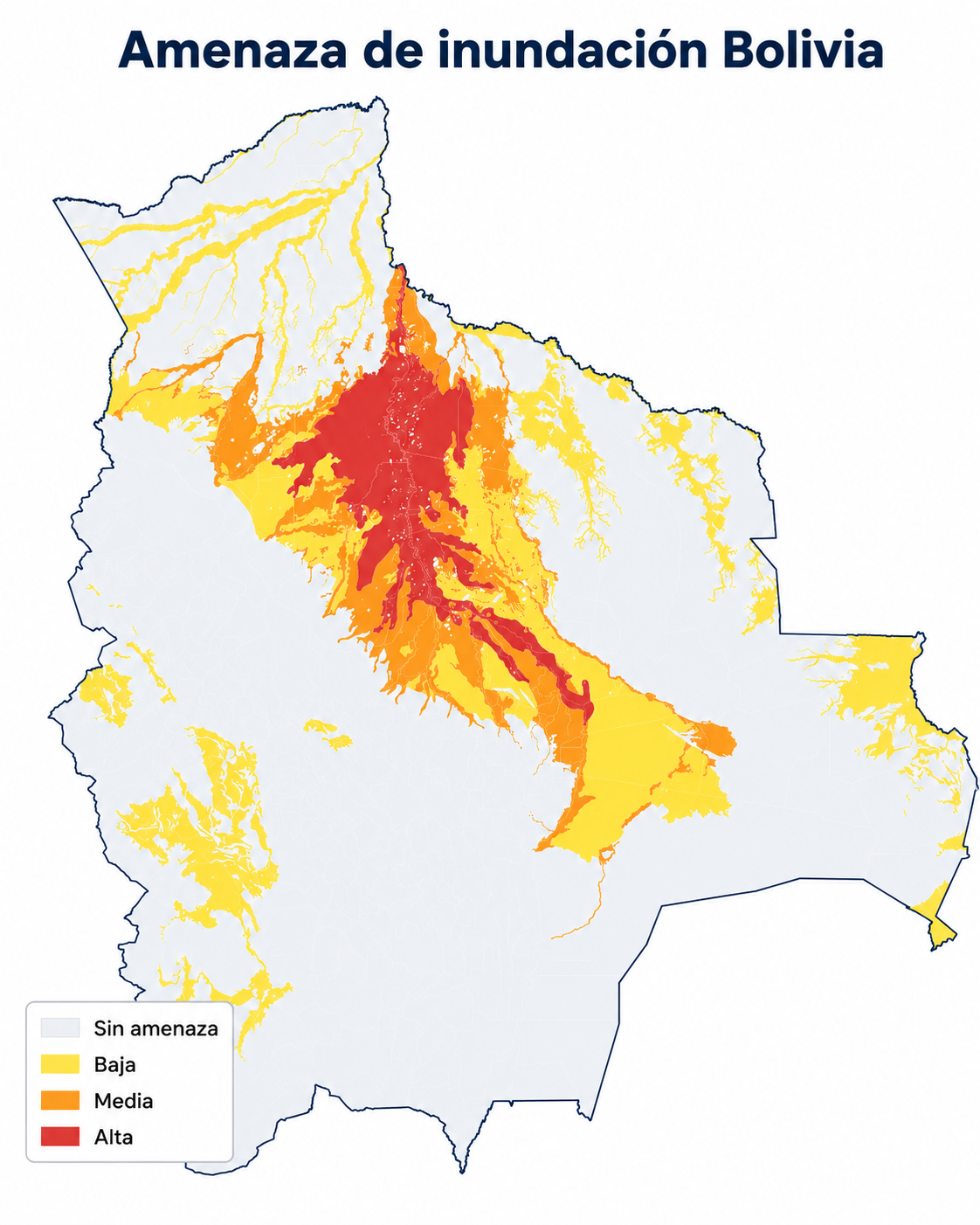 Amenaza de inundación Bolivia
