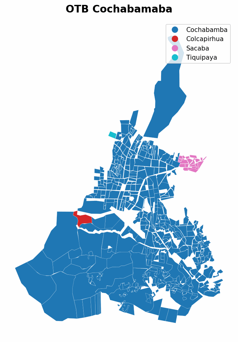OTB del municipio de Cochabamba