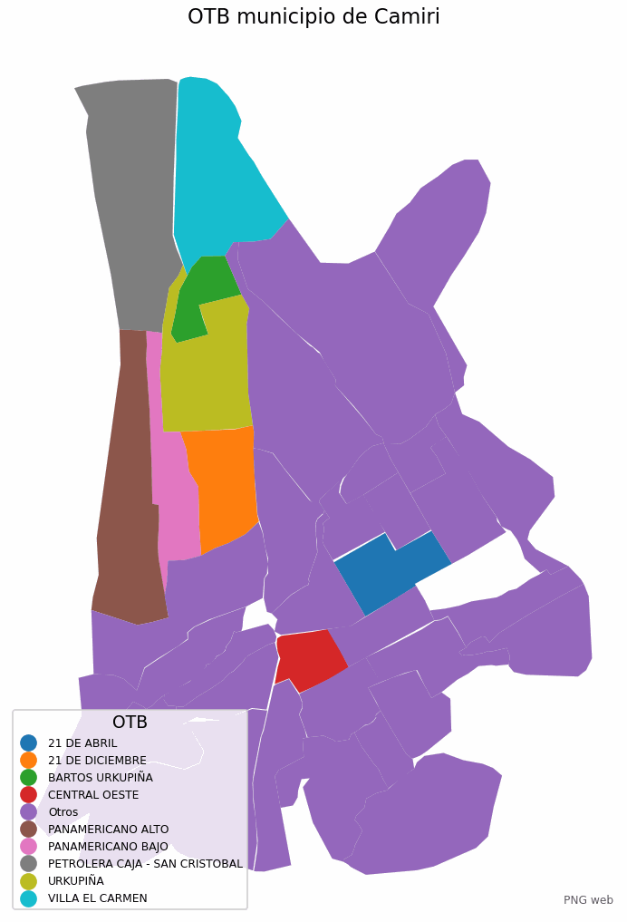 Organizaciones Territoriales de Base del municipio de Camiri