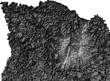 Modelo Digital de Elevaciones (SRTM) - Municipio de Magdalena, Beni