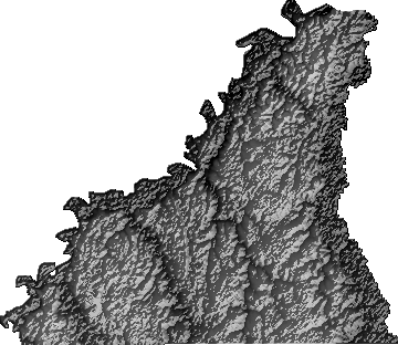 Modelo Digital de Elevaciones (SRTM) - Municipio de Riberalta, Beni