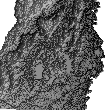 Modelo Digital de Elevaciones (SRTM) - Municipio de Exaltación, Beni