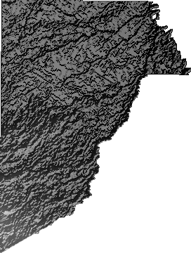 Modelo Digital de Elevaciones (SRTM) - Municipio de Santa Ana, Beni