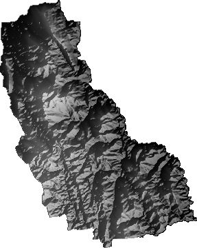 Modelo Digital de Elevaciones (SRTM) - Municipio de Villa Serrano, Chuquisaca