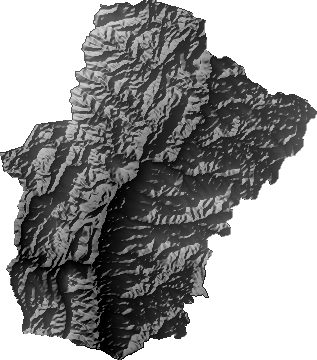 Modelo Digital de Elevaciones (SRTM) - Municipio de Camargo, Chuquisaca