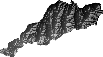 Modelo Digital de Elevaciones (SRTM) - Municipio de Incahuasi, Chuquisaca