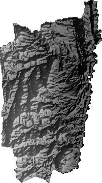 Modelo Digital de Elevaciones (SRTM) - Municipio de Las Carreras, Chuquisaca
