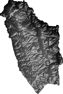 Modelo Digital de Elevaciones (SRTM) - Municipio de Mojocoya, Chuquisaca