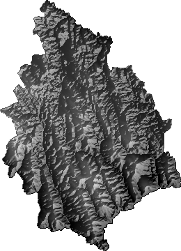Modelo Digital de Elevaciones (SRTM) - Municipio de Aiquile, Cochabamba