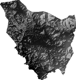 Modelo Digital de Elevaciones (SRTM) - Municipio de Santivañez, Cochabamba