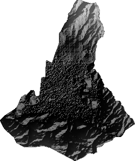 Modelo Digital de Elevaciones (SRTM) - Municipio de Cochabamba, Cochabamba