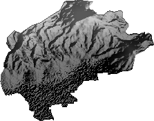 Modelo Digital de Elevaciones (SRTM) - Municipio de San Benito, Cochabamba