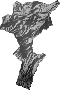 Modelo Digital de Elevaciones (SRTM) - Municipio de Tiquipaya, Cochabamba