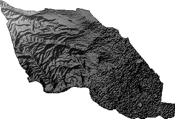 Modelo Digital de Elevaciones (SRTM) - Municipio de Umala, La Paz