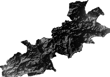 Modelo Digital de Elevaciones (SRTM) - Municipio de Caquiaviri, La Paz