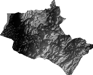 Modelo Digital de Elevaciones (SRTM) - Municipio de Santiago de Huari, Oruro