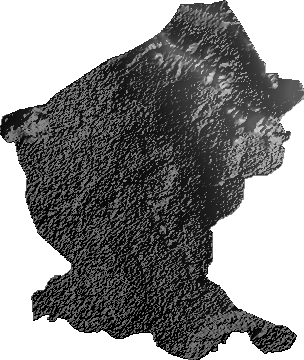 Modelo Digital de Elevaciones (SRTM) - Municipio de Andamarca, Oruro