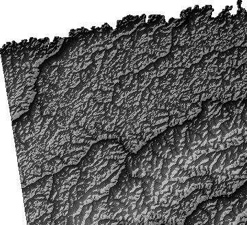 Modelo Digital de Elevaciones (SRTM) - Municipio de Santos Mercado, Pando