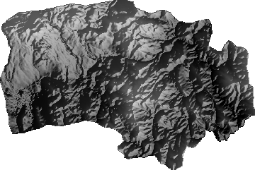 Modelo Digital de Elevaciones (SRTM) - Municipio de Porco, Potosí