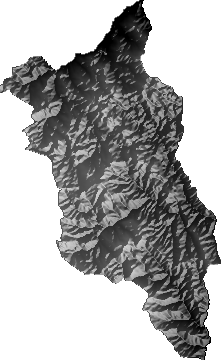 Modelo Digital de Elevaciones (SRTM) - Municipio de Ocurí, Potosí