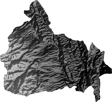 Modelo Digital de Elevaciones (SRTM) - Municipio de Chaquí, Potosí