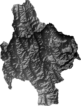 Modelo Digital de Elevaciones (SRTM) - Municipio de Tacobamba, Potosí