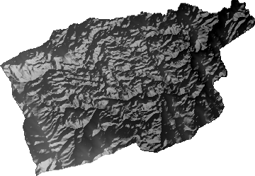 Modelo Digital de Elevaciones (SRTM) - Municipio de Llallagua, Potosí