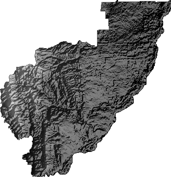 Modelo Digital de Elevaciones (SRTM) - Municipio de Cabezas, Santa Cruz