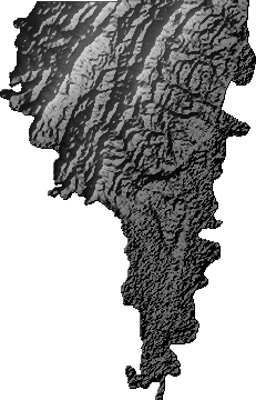 Modelo Digital de Elevaciones (SRTM) - Municipio de Bermejo, Tarija