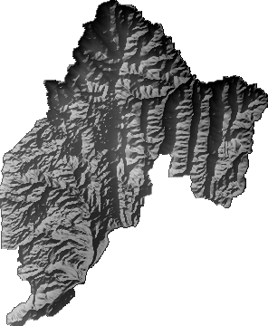 Modelo Digital de Elevaciones (SRTM) - Municipio de San Lorenzo, Tarija
