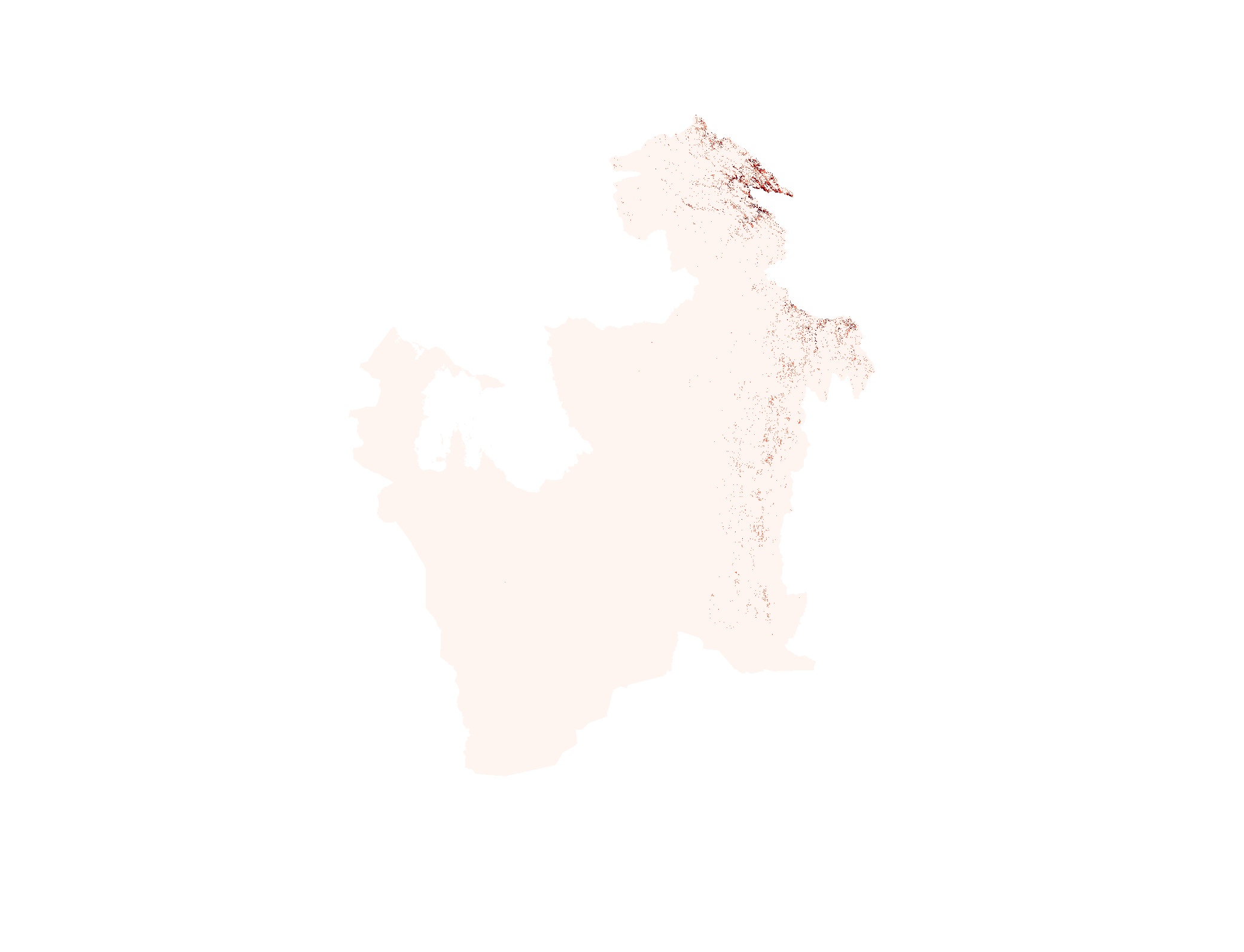 Mapa SIG de Impacto potencial de incendios sobre hábitats naturales - Potosi - 2025, Bolivia - GeoTIFF