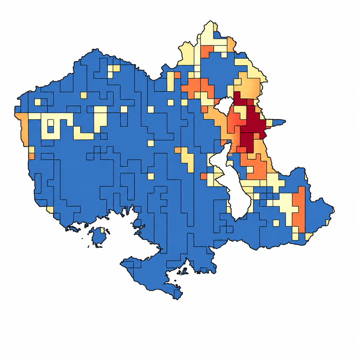 Mapa SIG de Pulsos atmosféricos de CO – Oruro – 2025, Bolivia - shapefile SHP